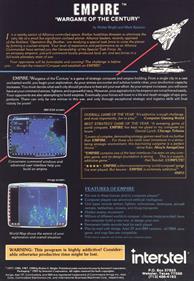 Empire: Wargame of the Century - Box - Back Image