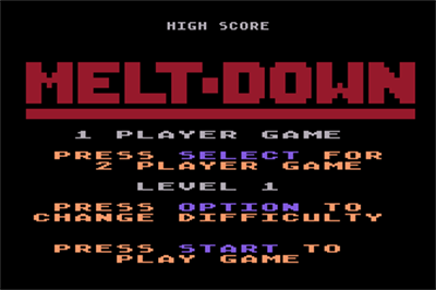 Melt-Down - Screenshot - Game Title Image
