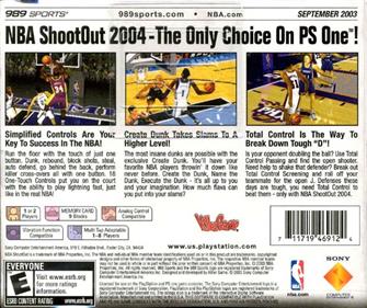 NBA ShootOut 2004 - Box - Back Image