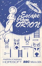Escape From Orion - Box - Front Image