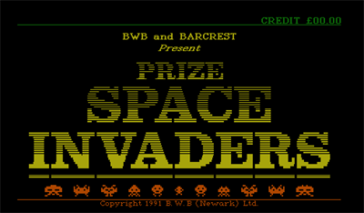 Prize Space Invaders - Screenshot - Game Title Image