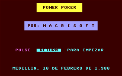 Power Poker - Screenshot - Game Title Image