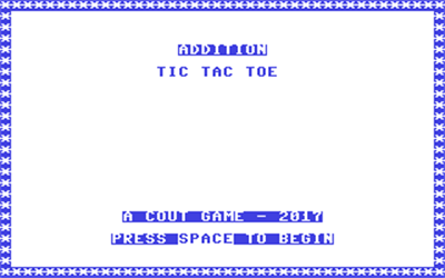 Addition Tic Tac Toe - Screenshot - Game Title Image