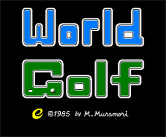 World Golf - Screenshot - Game Title Image