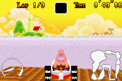 Patrick Star in Mario Kart: Super Circuit