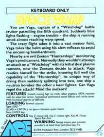 Space Warp - Box - Back Image