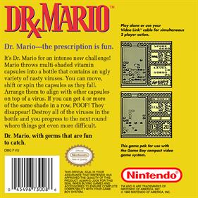 Dr. Mario - Box - Back Image
