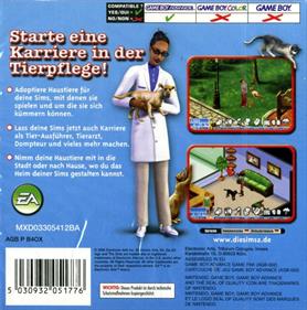 The Sims 2: Pets - Box - Back Image