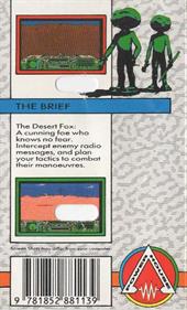Desert Fox  - Box - Back Image
