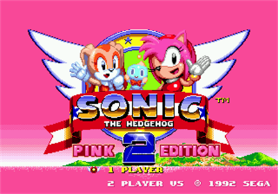 Sonic The Hedgehog 2: Pink Edition - Screenshot - Game Title Image