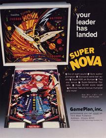 Super Nova - Advertisement Flyer - Back Image