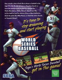 World Series Baseball - Advertisement Flyer - Front