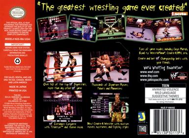 WWF WrestleMania 2000 - Box - Back Image