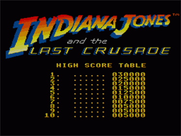Indiana Jones and the Last Crusade - Screenshot - Game Title Image