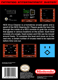 NES Virus Cleaner - Box - Back Image