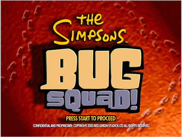 The Simpsons Bug Squad - Screenshot - Game Title