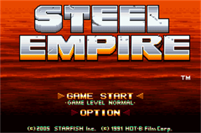 Steel Empire - Screenshot - Game Select Image