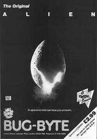 Alien (Argus Press Software) - Advertisement Flyer - Front Image