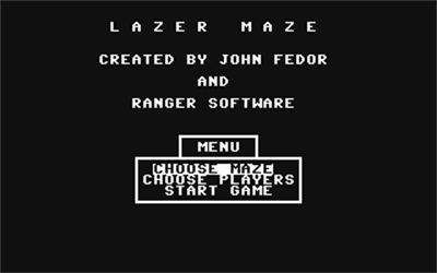 Lazer Maze (Ranger Software) - Screenshot - Game Title Image