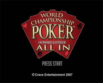 World Championship Poker Featuring Howard Lederer: All In - Screenshot - Game Title Image