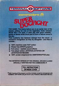 Super Dogfight - Box - Back Image