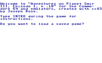 Adventures on Planet Smir - Screenshot - Game Title Image