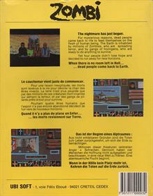 Zombi - Box - Back Image