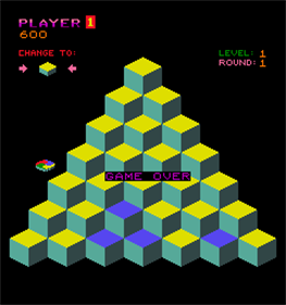 Q*bert - Screenshot - Game Over Image