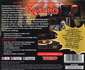 Kagero: Deception II - Box - Back Image