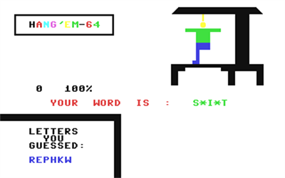 Hang'em-64 - Screenshot - Gameplay Image