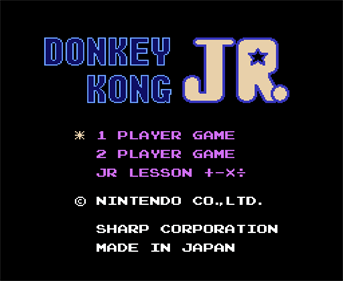 Donkey Kong Jr. + Jr. Lesson - Screenshot - Game Title Image