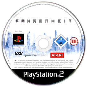 Indigo Prophecy - Disc Image