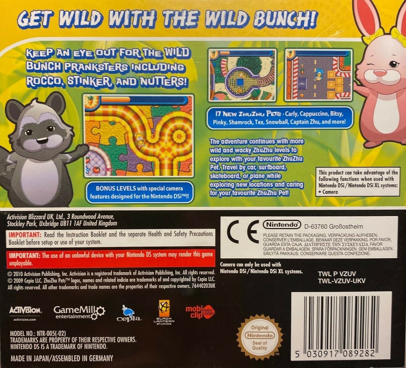 Zhu Zhu Pets: Featuring the Wild Bunch DS Cartridge Only