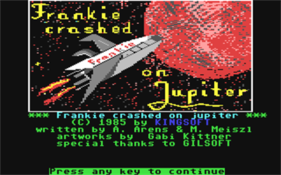Frankie Crashed on Jupiter - Screenshot - Game Title Image