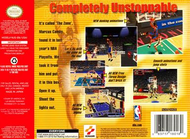 NBA in the Zone 2000 - Box - Back Image