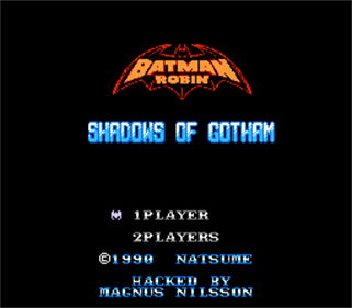 Batman and Robin: Shadows of Gotham - Screenshot - Game Title Image