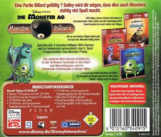 Monsters, Inc.: Eight Ball Chaos - Box - Back Image