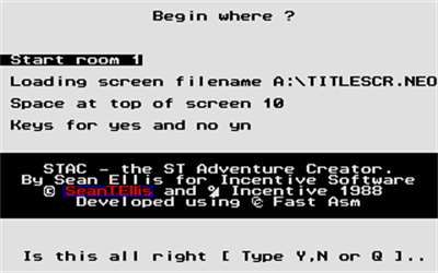 STAC: The Atari ST Adventure Creator - Screenshot - Gameplay Image