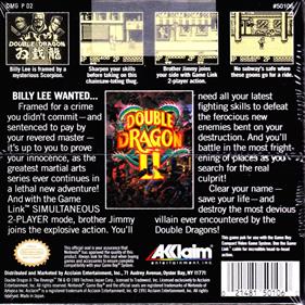 Double Dragon II - Box - Back Image
