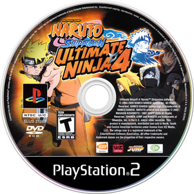 Naruto Shippuden: Ultimate Ninja 4 - Disc Image