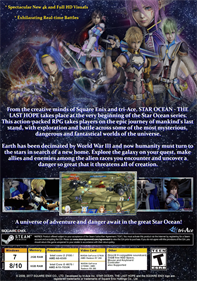 Star Ocean: The Last Hope: 4K & Full HD Remaster - Fanart - Box - Back Image