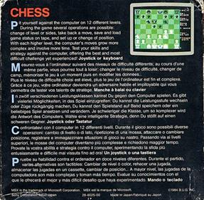 Chess - Box - Back Image