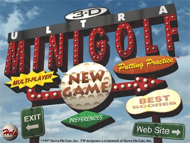 3-D Ultra Minigolf - Screenshot - Game Title Image