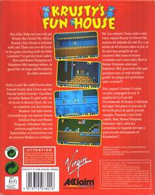 Krusty's Fun House - Box - Back Image
