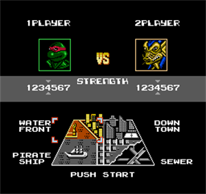 Teenage Mutant Ninja Turtles: Tournament Fighters - Screenshot - Game Select Image