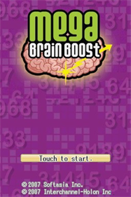 Mega Brain Boost - Screenshot - Game Title Image