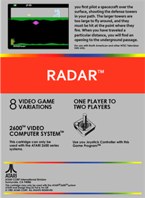 Radar - Fanart - Box - Back