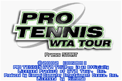 WTA Tour Tennis - Screenshot - Game Title Image
