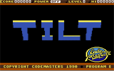 Tilt (Codemasters) - Screenshot - Game Title Image