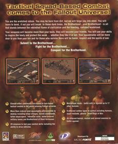 Fallout Tactics: Brotherhood of Steel - Box - Back Image